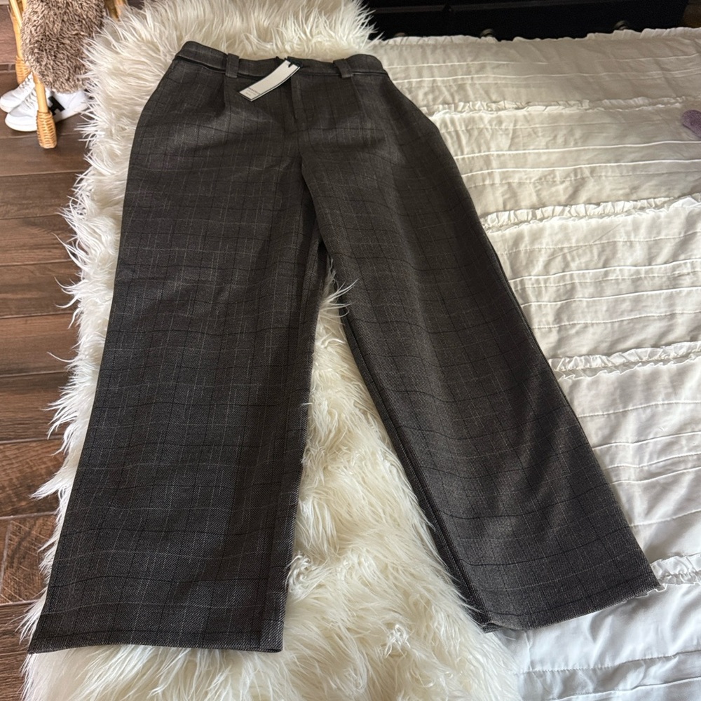 Bagatelle Brown Plaid Women's Pants Size 6 - Picture 3 of 7